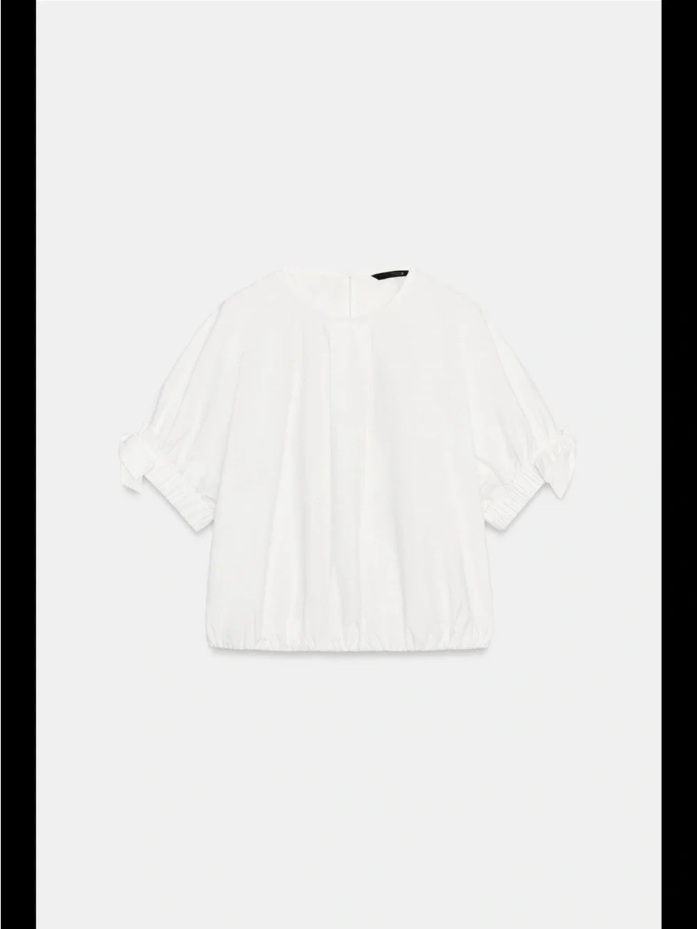 Zara Tied Sleeve Balloon Top